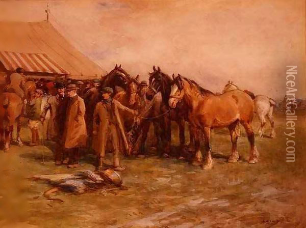 Horse Fair Oil Painting - John Atkinson