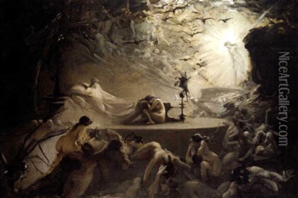 Alegoria De La Pureza Y La Lujuria (allegoire De La Purete Et De La Luxure) Oil Painting - Luis Ricardo Falero