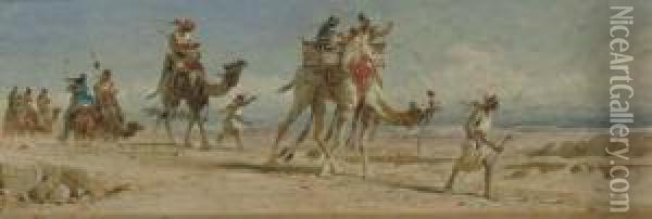 Crossing The Dessert Oil Painting - Carl Haag