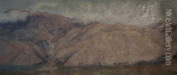 Paysage De Montagne (isola) Oil Painting - Alexandre Desgoffe