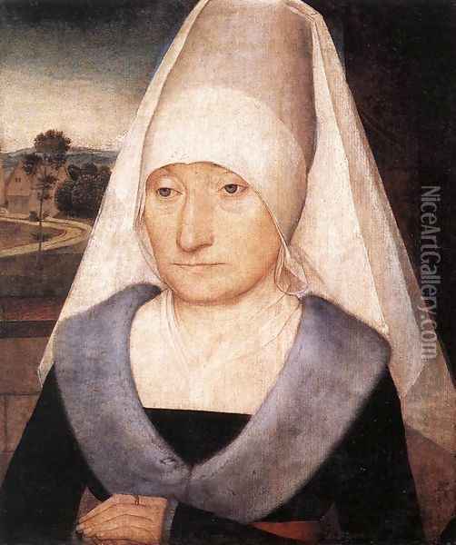 Portrait of an Old Woman 1470-75 Oil Painting - Hans Memling