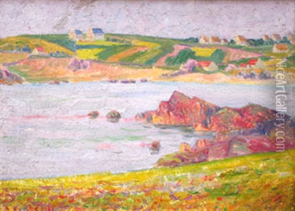 Paysage Marin Du Golfe Du Morbihan Oil Painting - Alcide-Marie le Beau
