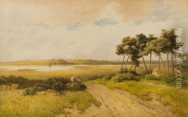 Towards The River Blythe Oil Painting - Thomas Pyne