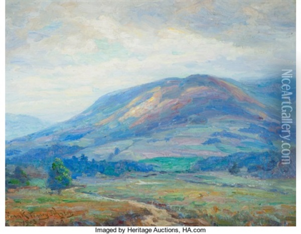 Blue Foothills Oil Painting - Frank Tenney Johnson