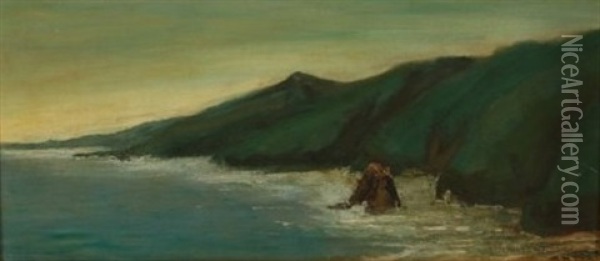 Coastal Scene Oil Painting - Lionel Walden