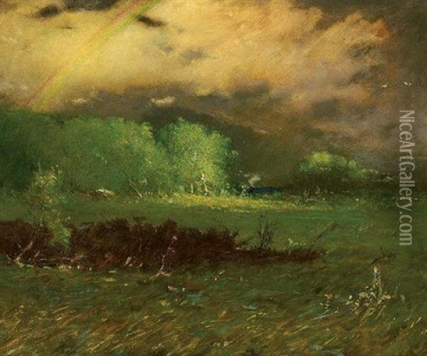 Storm Breaking Up Oil Painting - Elliot Daingerfield