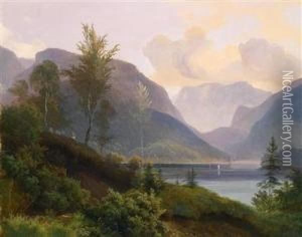 Partie Aus Dem Salzkammergut Oil Painting - Wilhelm Pollak