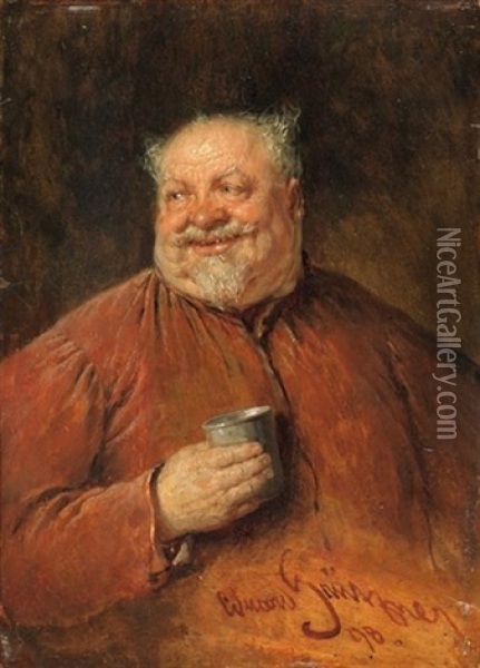 Sir John Falstaff Oil Painting - Eduard von Gruetzner