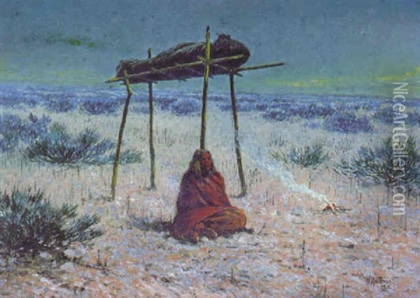 The Mourning Oil Painting - William Meuttman