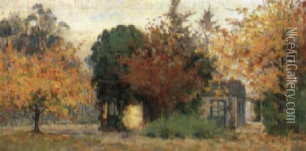 Autumn Oil Painting - Jessie Laver Evans