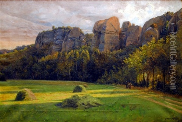 Piskovcove Skaly Oil Painting - Adolf Werner