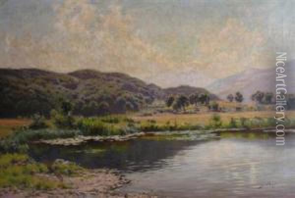 Lake Ogwen - Wales Oil Painting - Alfred Oliver