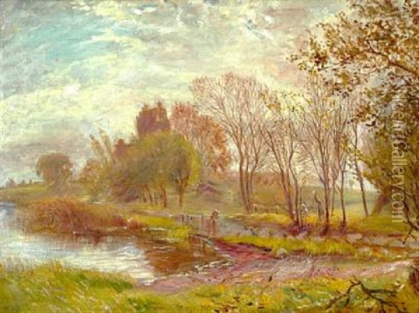 Autumn Landscape Oil Painting - Theodor Philipsen