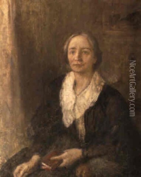 Forfattarinnan Ellen Key Oil Painting - Hanna (Hirsch) Pauli