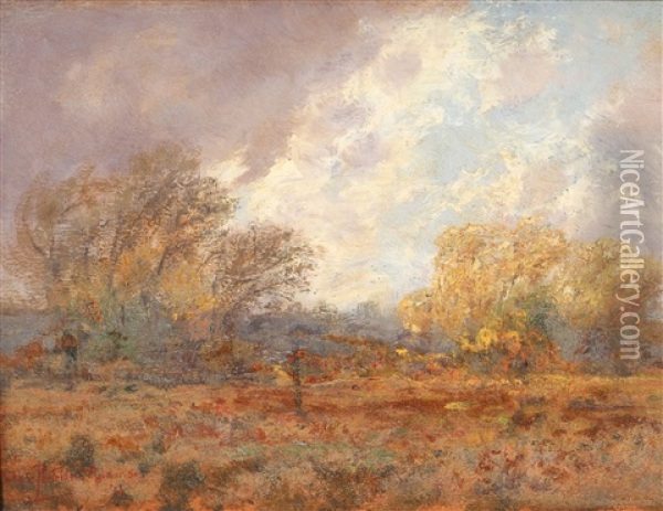 Prarie Landscape Oil Painting - Charles Partridge Adams