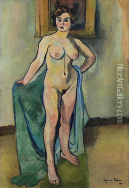 Grand Nu Au Tableau Oil Painting - Suzanne Valadon