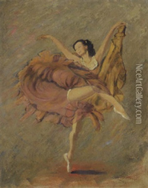 Tanzerin Oil Painting - Rudolf Hesse