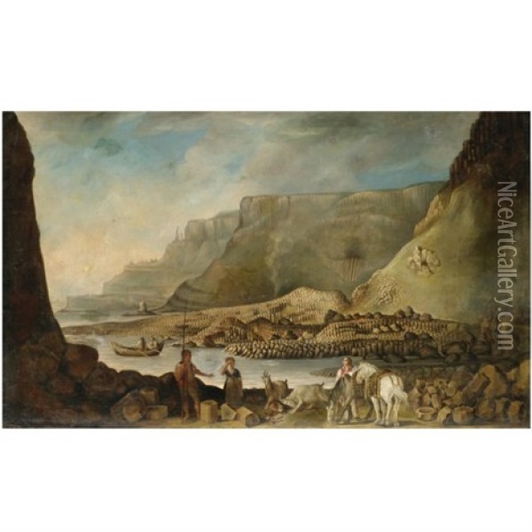 C. Giants Causeway Oil Painting - Thomas Robinson