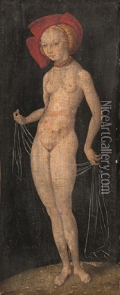 Une Des Trois Graces Oil Painting - Lucas Cranach the Elder