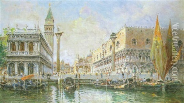 Venecia Oil Painting - Antonio Maria de Reyna Manescau