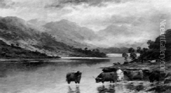 Loch Eck Oil Painting - William Langley