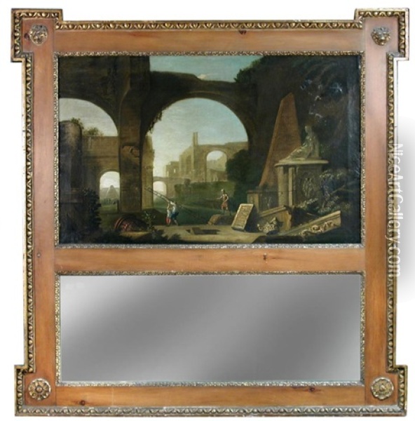 An Architectural Capriccio Oil Painting - Francis Harding