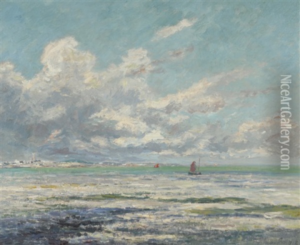 Maree Basse A Kerhostin Oil Painting - Maxime Maufra