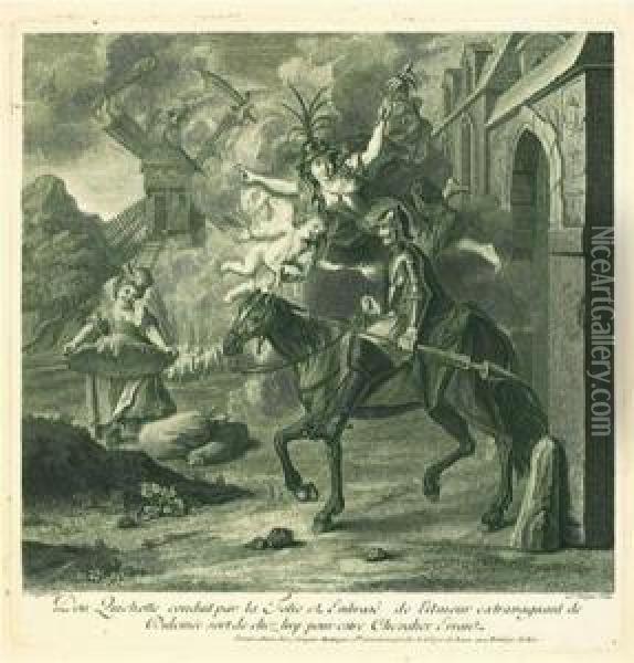 Les Principales Aventures De L'admirable Don Quichotte De La Manche Oil Painting - Charles-Antoine Coypel