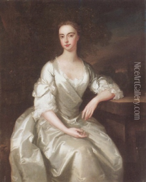 Portrait Of Margaret Northleigh Oil Painting - Enoch Seeman