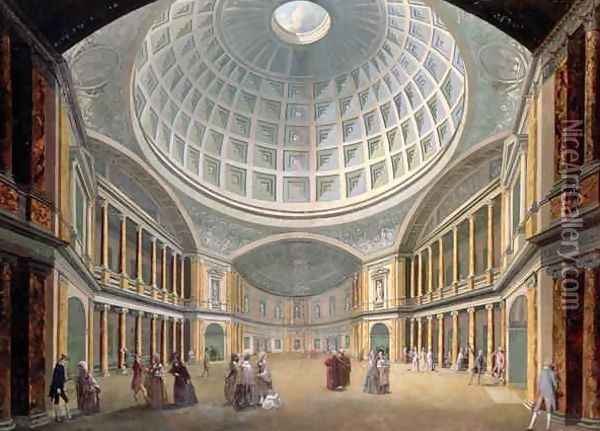 Interior of the Pantheon Oxford Road London Oil Painting - William Hodges