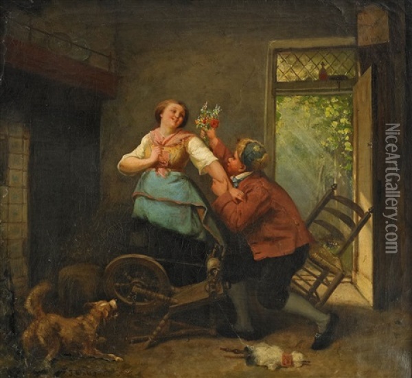 Frieriet Oil Painting - Josef Wilhelm Wallander