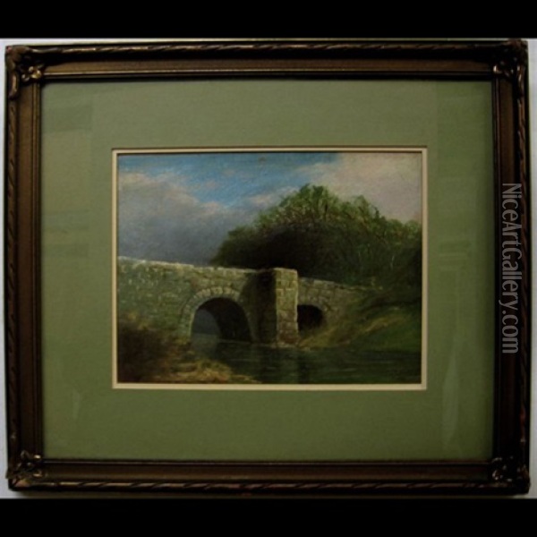 Old Stone Bridge (study) Oil Painting - Lucius Richard O'Brien