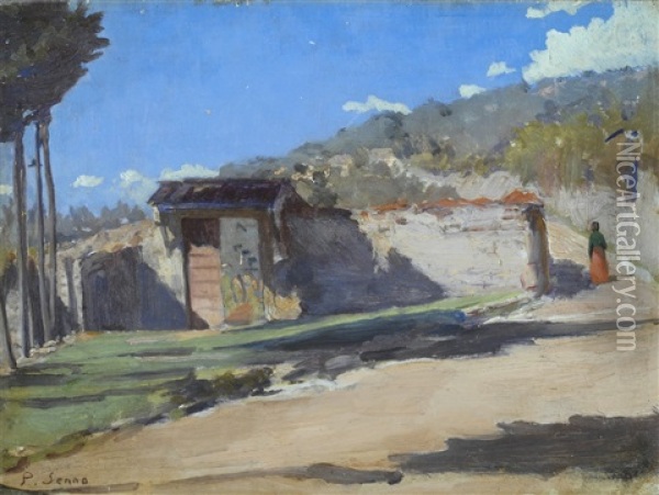 Scorcio Di Strada Di Campagna Oil Painting - Pietro Senno