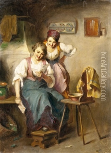 Szerelmeslevel Oil Painting - Mozart Rottmann