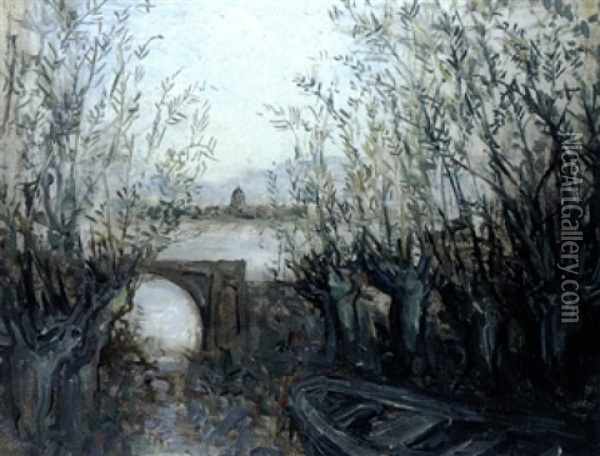 Le Lac De Come Oil Painting - Pierre Laprade