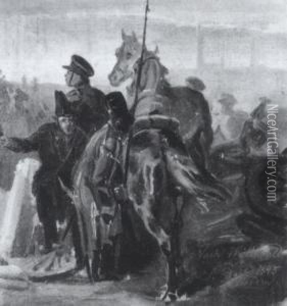 Soldaten Aus Der Zeit Der Befreiungskriege Oil Painting - Siegwald Johannes Dahl