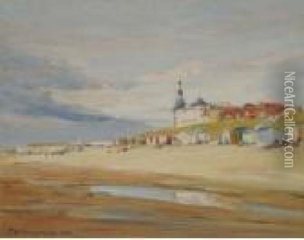 Beach Scene Oil Painting - Philippe Swyncop