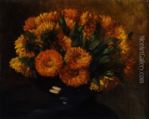 Bouquet De Flores Oil Painting - Ignacio Rosas