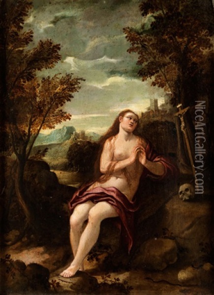 Die Bussende Maria Magdalena Oil Painting - Carlo Bononi