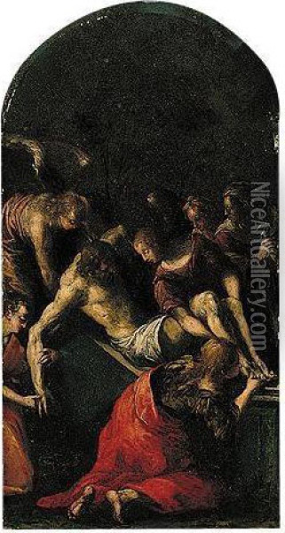 The Entombment Oil Painting - Michelangelo Aliprandi