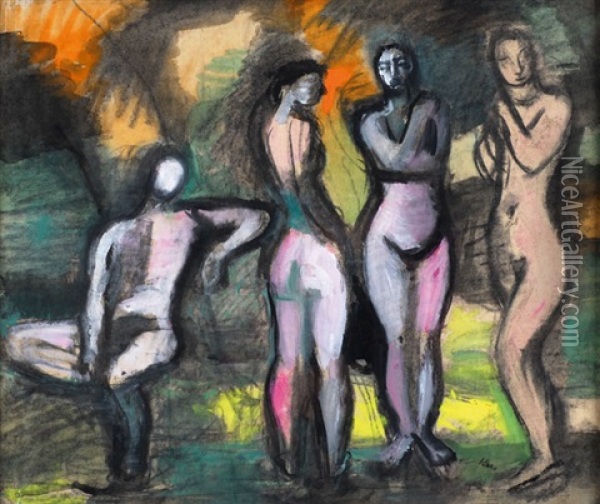 Nude Dancers Oil Painting - Georges (Karpeles) Kars