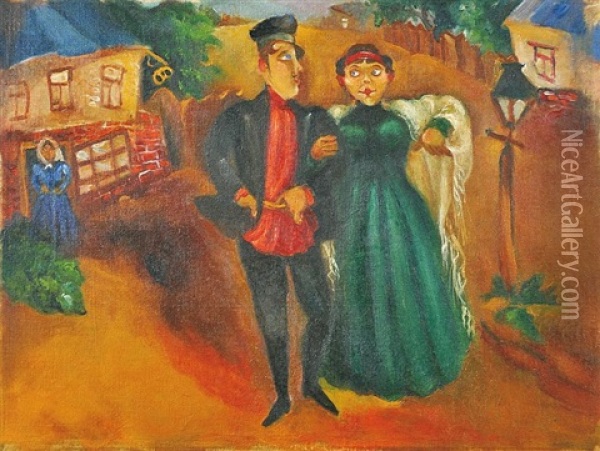 Wedding Oil Painting - Grigorij Musatov