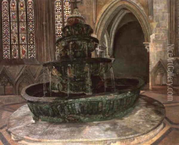 Der Heilige Brunnen Oil Painting - Karl Mediz