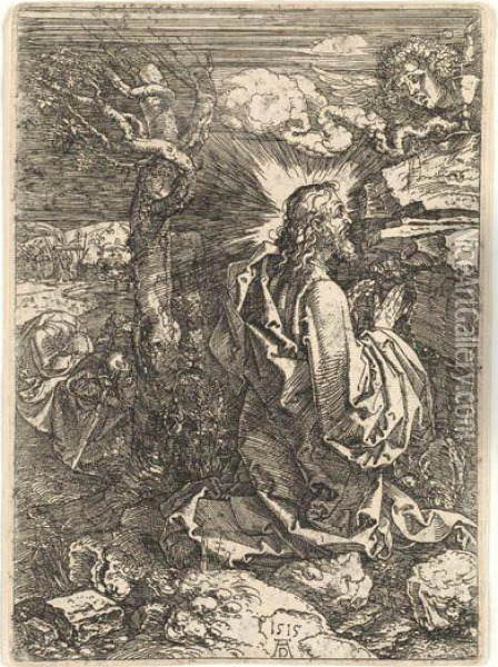 Christ On The Mount Of Olives Oil Painting - Albrecht Durer