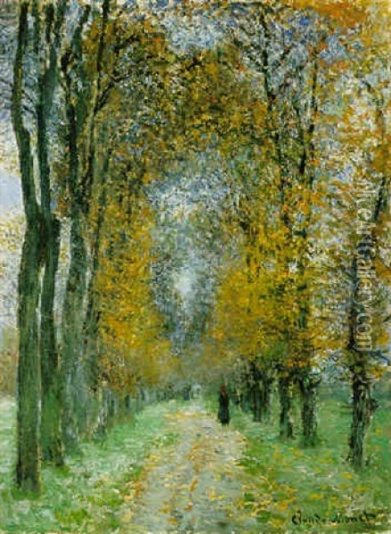 L'allee Oil Painting - Claude Monet