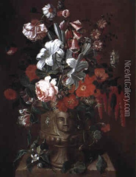 Vase De Fleurs Oil Painting - Pieter Hardime