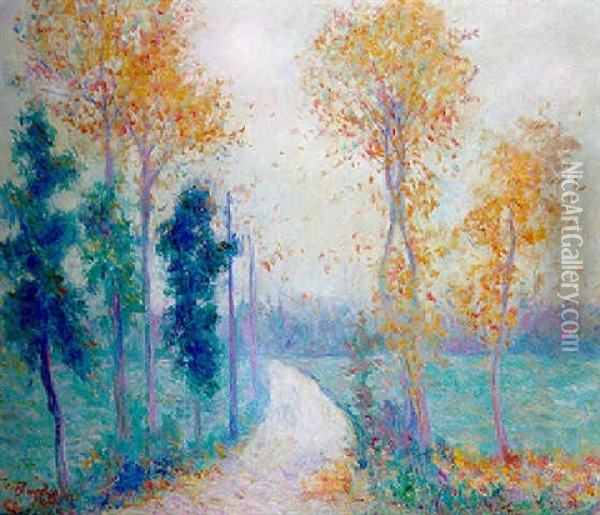 La Route De Limetz Oil Painting - Theodore Earl Butler