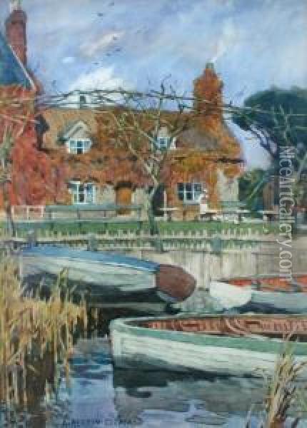 Eel's Foot Inn Oil Painting - Alfred Heaton Cooper