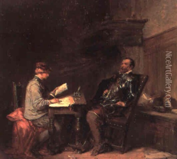 The Scribe Oil Painting - Herman Frederik Carel ten Kate