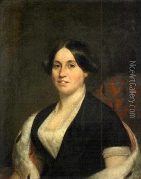 Portrait Of Henrietta Clark Oil Painting - Chester Harding